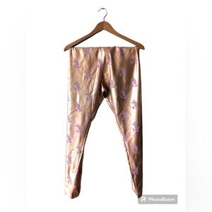 NWT Disney Parks Mickey Shiny Pink and Purple Wide Band Leggings Women’s 3X